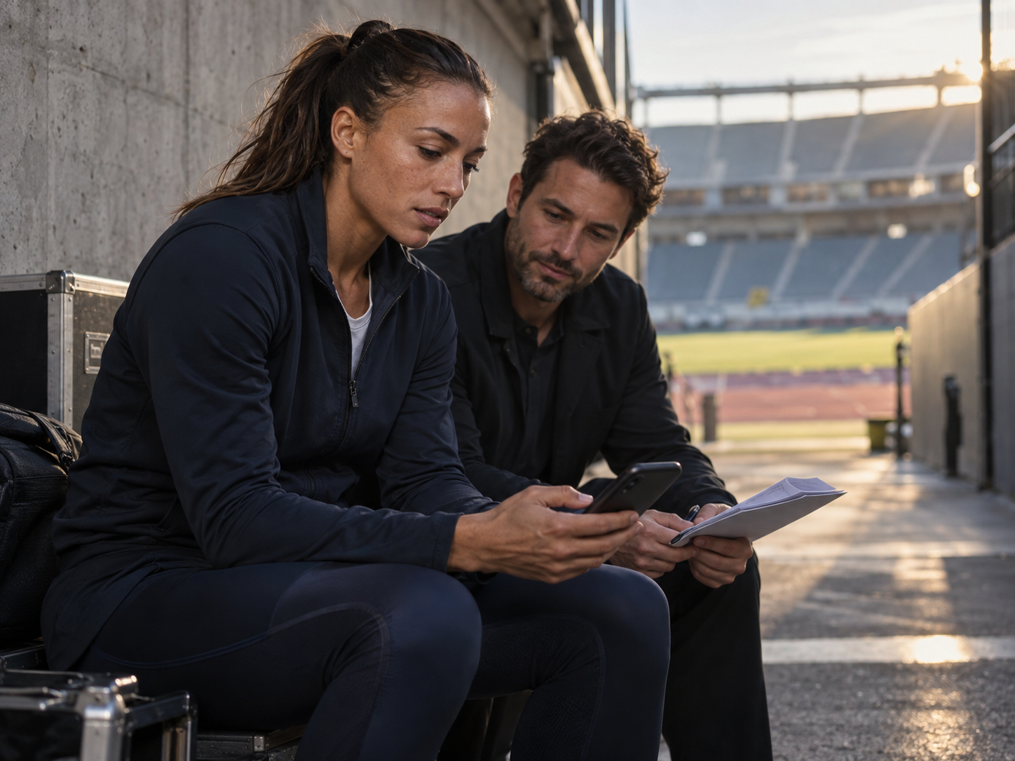 Atleta professionista con il proprio advisor